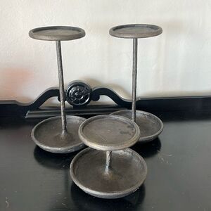 Pottery Barn Bronze Candle Holders